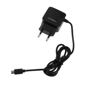 Сетевое зарядное устройство Crown CMWC-3001, USB, 1.2 А, microUSB, кабель 1м, черное
Сетевое зарядное устройство Crown CMWC-3001, USB, 1.2 А, microUSB, кабель 1м, черное