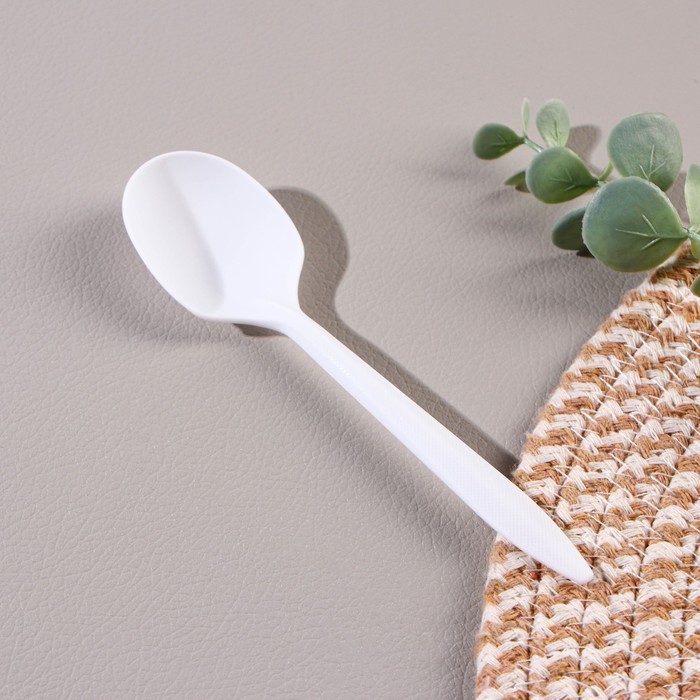 фото Ложка столовая одноразовая «био эко стандарт s», 14×3,5 см, цвет микс