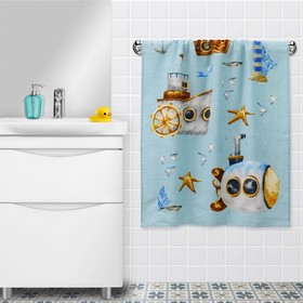 Махровое полотенце «Круиз», размер 60x120 см, цвет аква 
Махровое полотенце «Круиз», размер 60x120 см, цвет аква