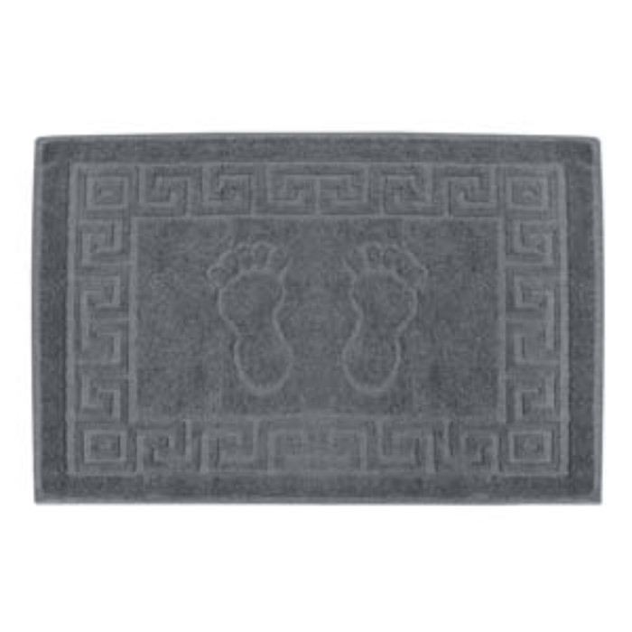 фото Махровое полотенце «коврик», размер 50x70 см, цвет серый bravo