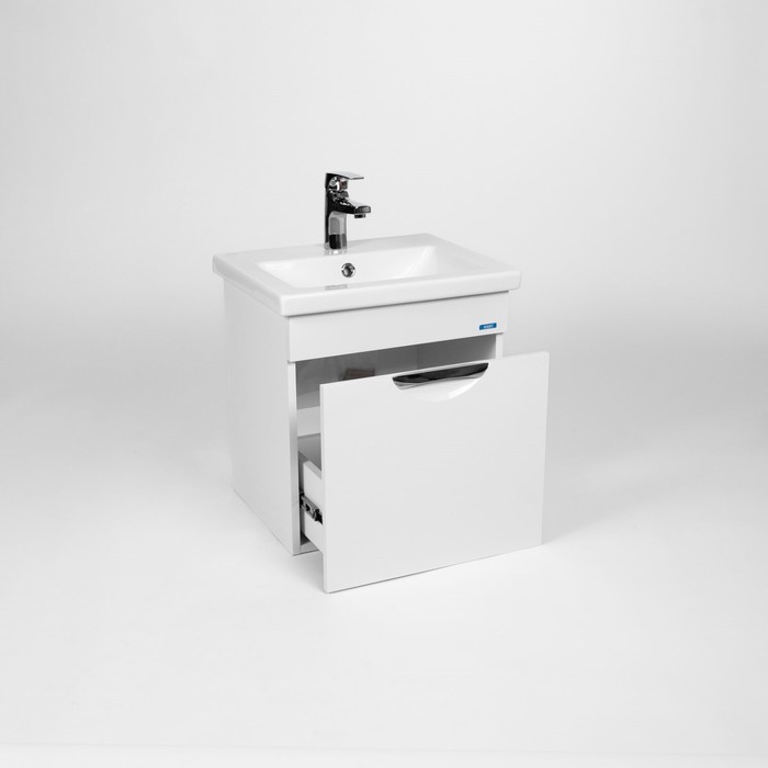 фото Тумба viant «барселона 50» подвесная, 1 ящик 380х460х500 мм, с раковиной como 50