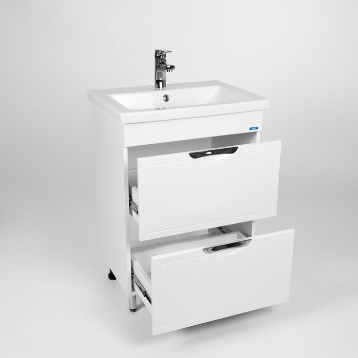 фото Тумба viant «лима 60» 2 ящика, 430х560х820 мм, с раковиной como 60