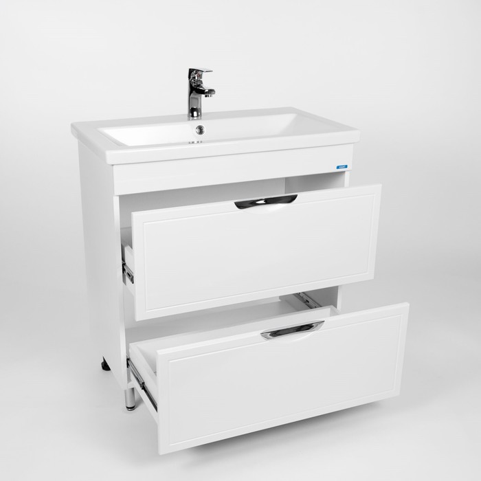 фото Тумба viant «лима 80» 2 ящика 425х760х820 мм, с раковиной como 80