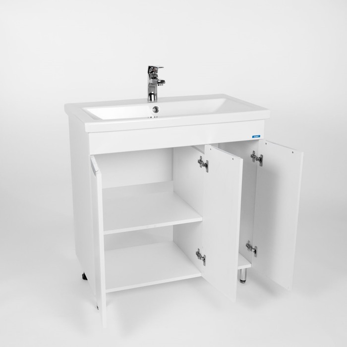 фото Тумба viant «лима 80» 3 створки, 425х760х820 мм, с раковиной como 80