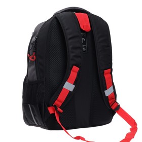Рюкзак школьный Grizzly, 39 х 28 х 19 см, эргономичная спинка, отделение для ноутбука, чёрный, красный
Рюкзак школьный Grizzly, 39 х 28 х 19 см, эргономичная спинка, отделение для ноутбука, чёрный, красный