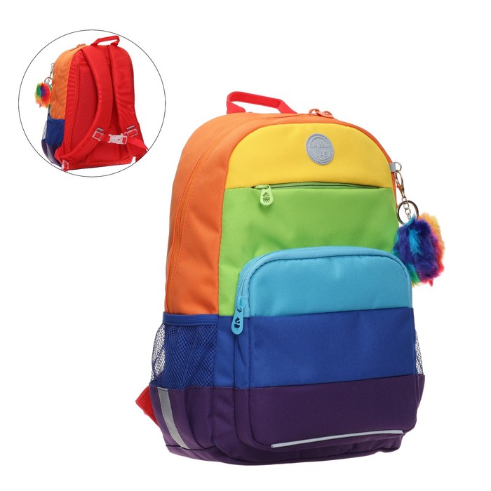 фото Рюкзак школьный grizzly, 40 х 25 х 13 см, эргономичная спинка, отделение для ноутбука