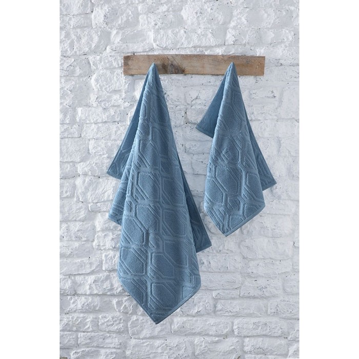 фото Полотенце, размер 50x90 см, цвет темно-синий arya home