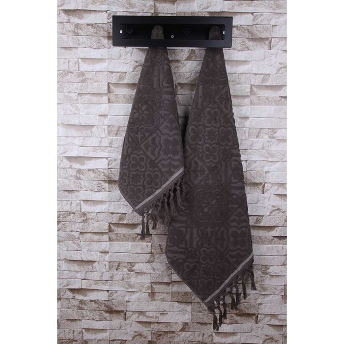 фото Полотенце, размер 50x90 см, цвет темно-коричневый arya home