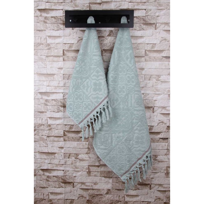 фото Полотенце, размер 50x90 см, цвет зеленый arya home