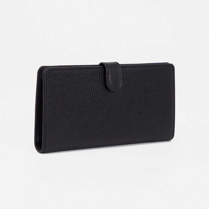 Портмоне мужское на кнопке, цвет чёрный 
Портмоне мужское на кнопке, цвет чёрный