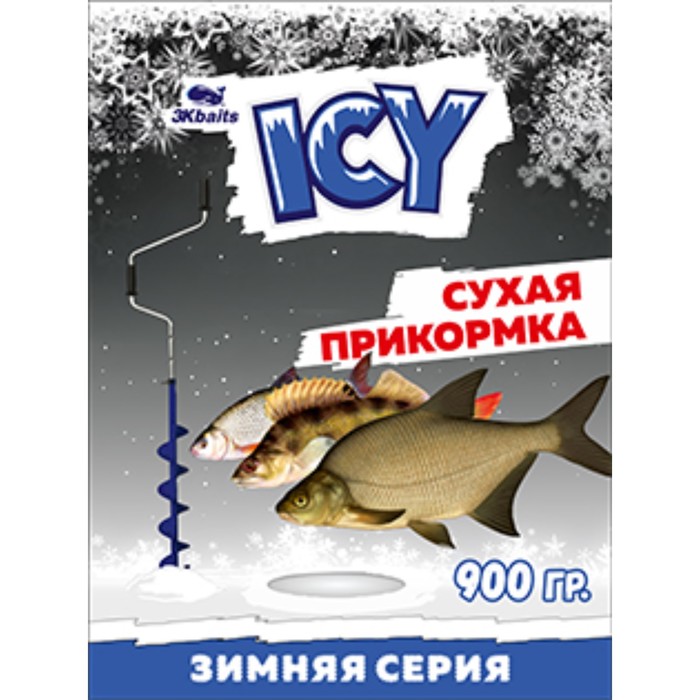 фото Прикормка зимняя icy «гаммарус» сухая, пакет, 900 г