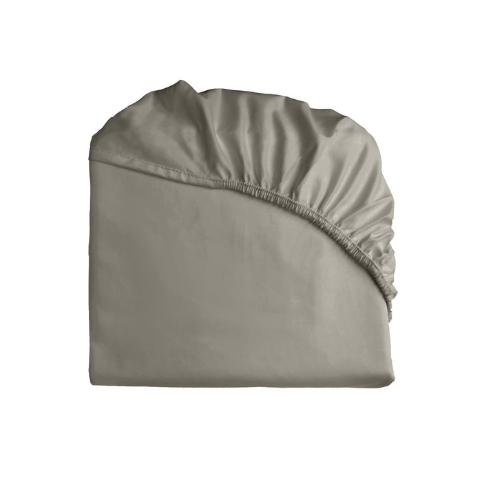 фото Простыня на резинке satin luxe, размер 200x220x20 см, цвет тауп primavelle
