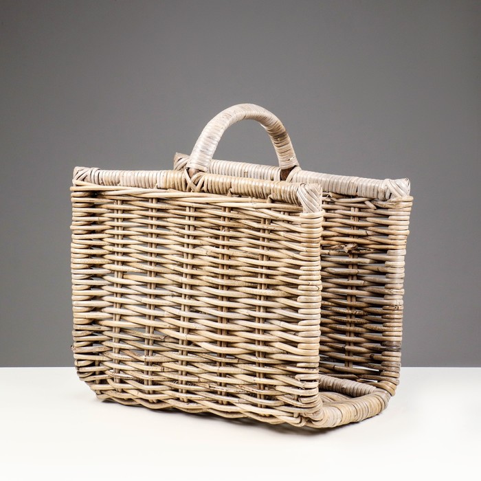 фото Корзина-дровница плетёная, 41х25х33 см, ротанг