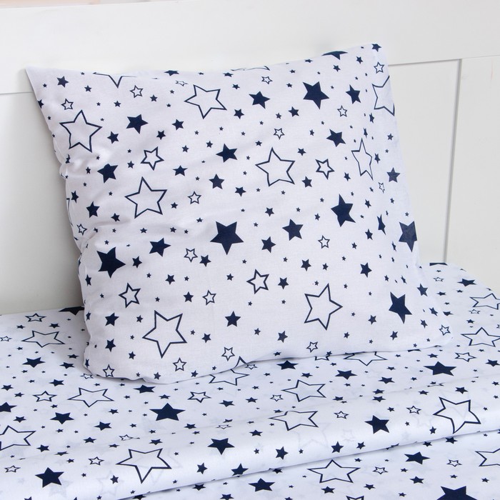фото Постельное бельё lovelife 1.5 сп «звезды» (вид 2) 147х210, 150х215, 70х70-1 шт, 100% хлопок, бязь 120г/м2