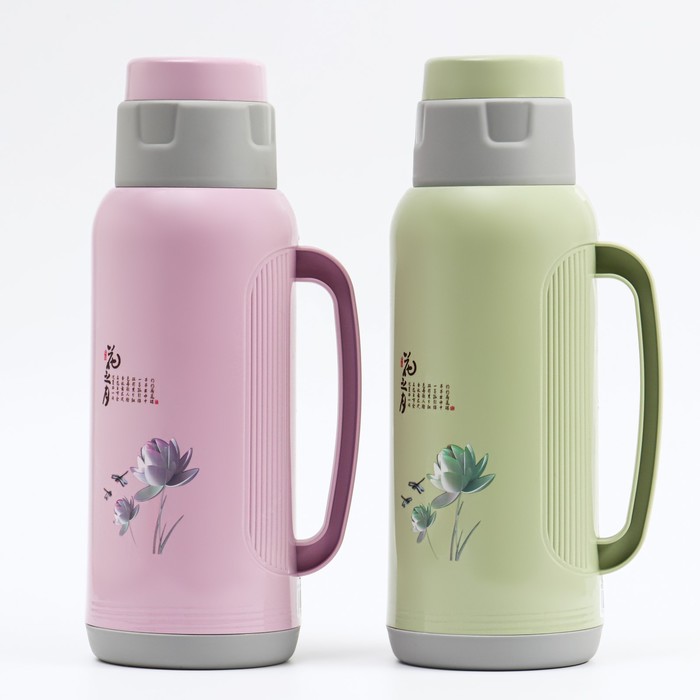 фото Термос 2 л, со стеклянной колбой, сохраняет тепло 24 ч, микс