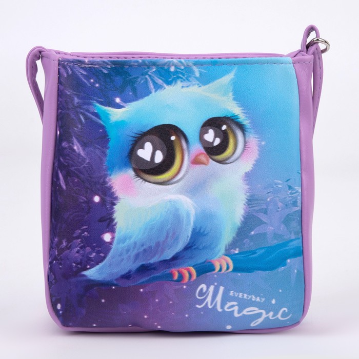 фото Сумка детская «совушка» из эко-кожи, на ремешке, 17х12х5 см nazamok kids