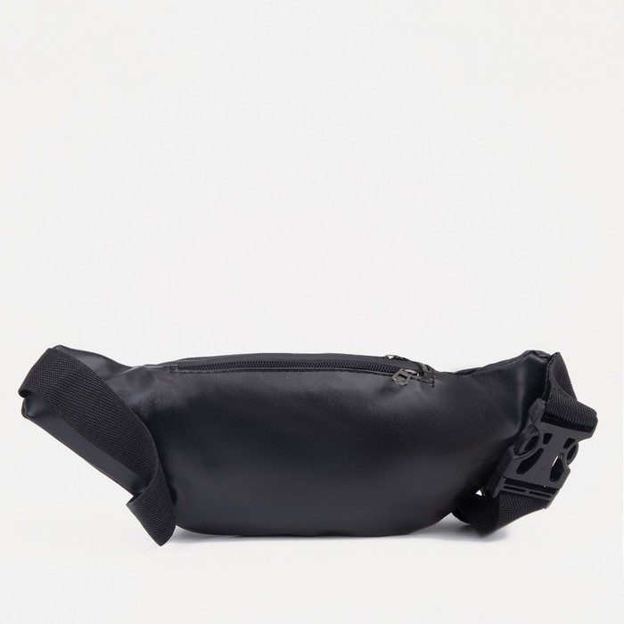 фото Поясная сумка на молнии, цвет чёрный
