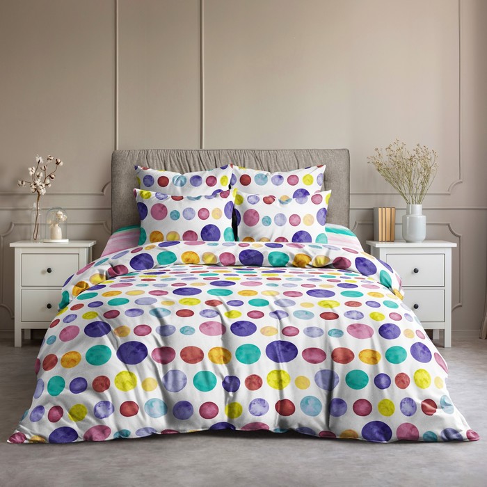 фото Постельное бельё 2сп ночь нежна стеклярус 175х215см, 180х220см, 70х70см 2шт, поплин 110г/м² 100% хлопок