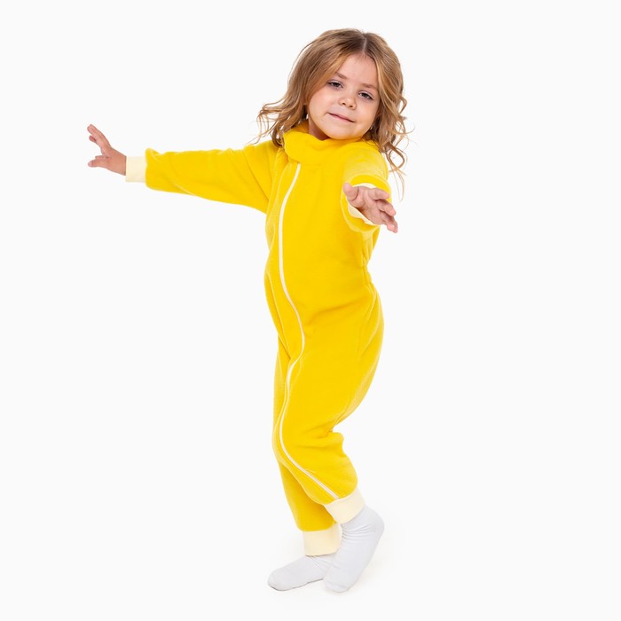 фото Комбинезон для девочки, цвет жёлтый, рост 74-80 см