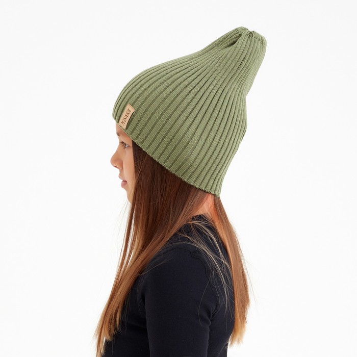 фото Шапка детская minaku р-р 56-58, цв.зелёный