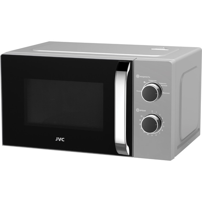 фото Микроволновая печь jvc jk-mw147m, 700 вт, 5 уровней мощности, 20 л, серебристая