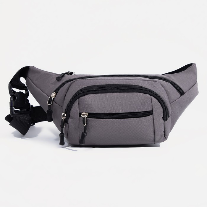 фото Поясная сумка, 36*10*13, отд на молнии, н/карман, серый