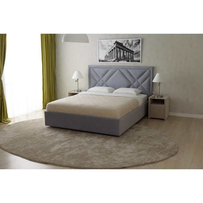 фото Кровать «акрополь» без пм, 160 × 200 см, ортопедическое основание, цвет velutto 51 архитектория