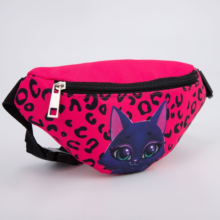 фото Сумка детская поясная nazamok kids «котик» 20 см х 10 см х 6 см