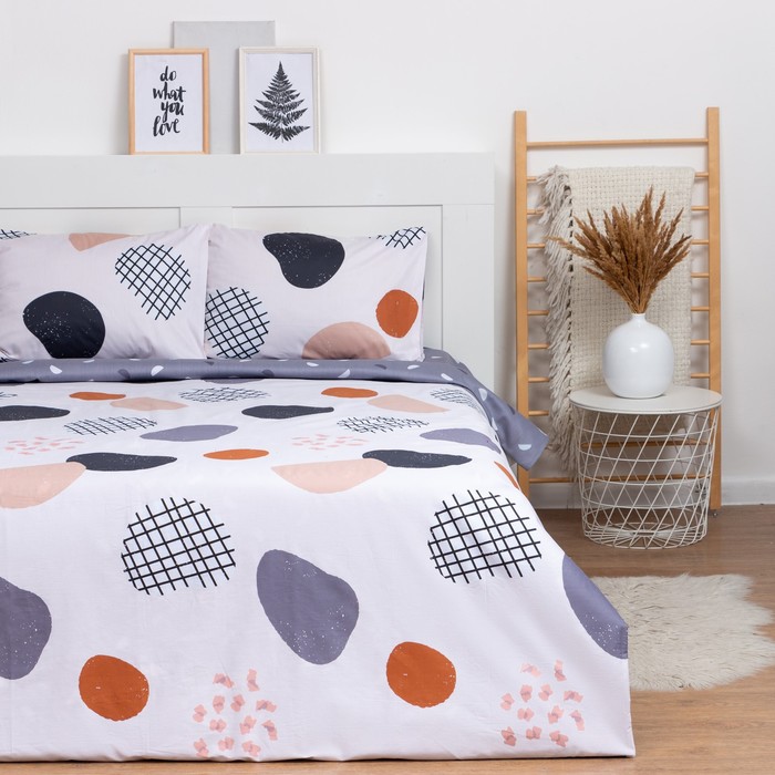 фото Постельное бельё lovelife 2сп «бежевый модерн» 175х215 см, 200х225 см, 50х70 см-2шт,100%хлопок,сатин,125г/м