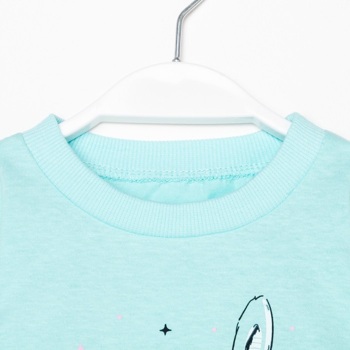 фото Лонгслив для девочки, цвет мятный, рост 74 см luneva