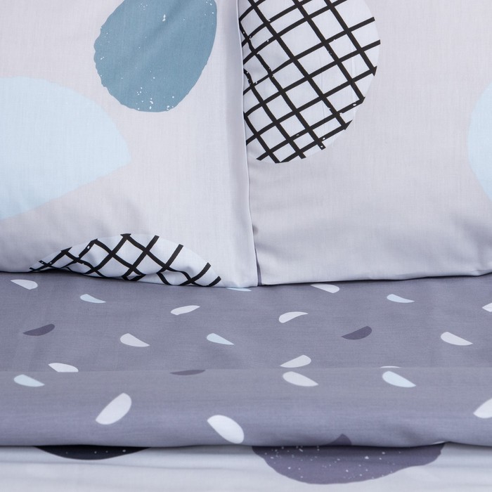 фото Постельное бельё lovelife евро «серый модерн» 200х217 см, 225х240 см, 50х70см-2шт,100%хлопок,сатин,125г/м²