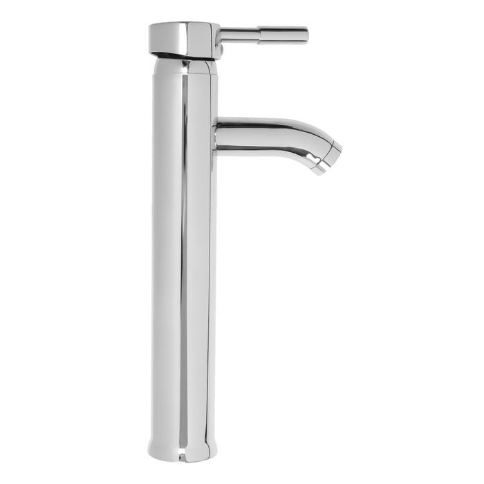 фото Смеситель для раковины zein zc2046, картридж керамика 35 мм, высокий, хром