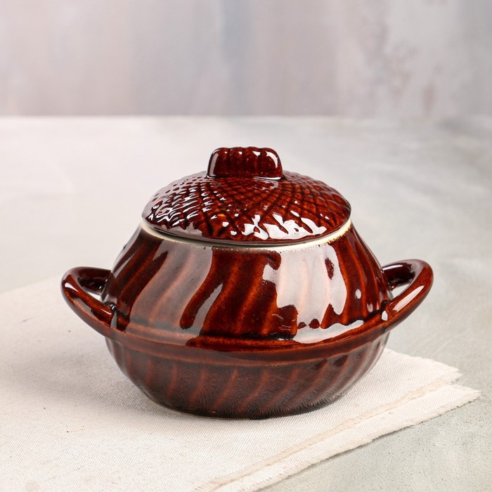 Горшочек для запекания с крышкой "Венец", керамика, 0.5 л
Горшочек для запекания с крышкой "Венец", керамика, 0.5 л