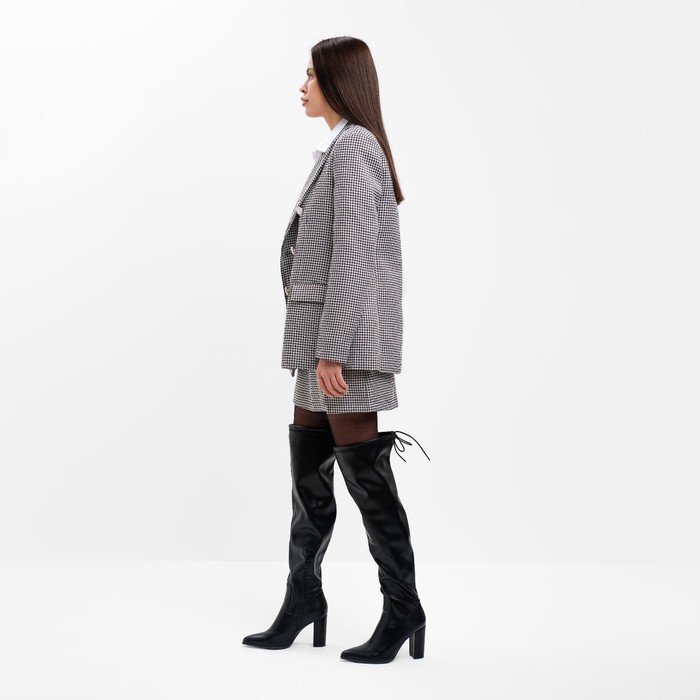 фото Юбка женская с разрезом mist р. 48, чёрный/белый