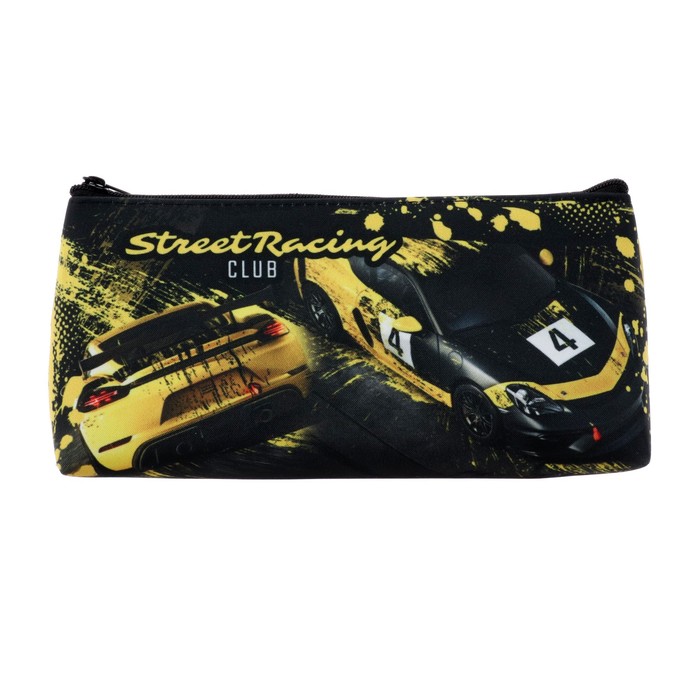 фото Пенал мягкий, 1 отделение, 80 х 210 х 40 мм, "авто" оникс