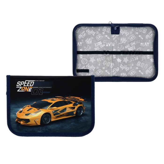 фото Пенал 1 секция, 130 х 190 х 30 мм, ламинированный картон, оникс, пкк 04- 5, speed zone