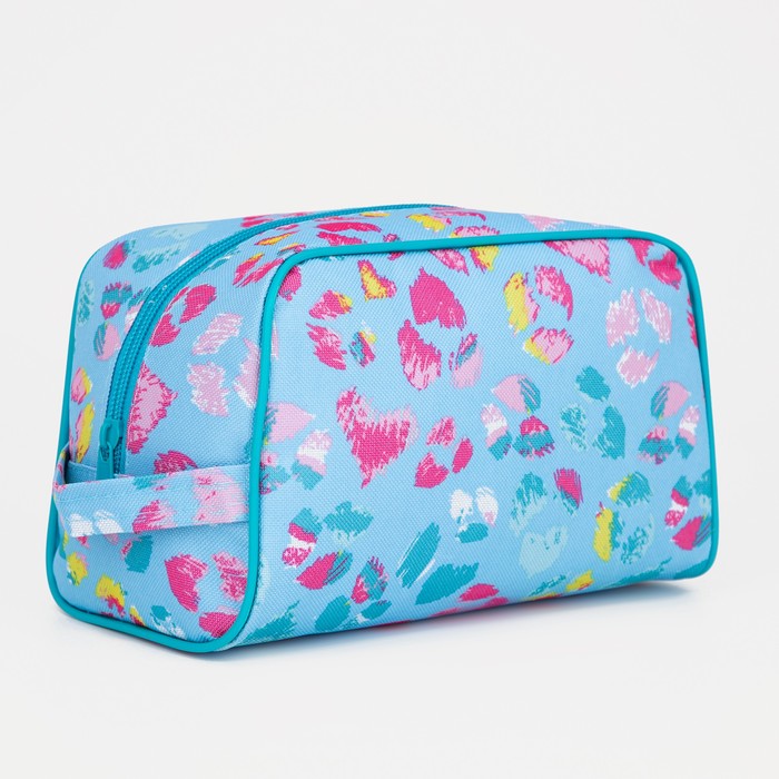 фото Косметичка на молнии, цвет голубой бако текстиль