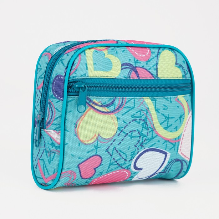 фото Косметичка на молнии, цвет бирюзовый бако текстиль