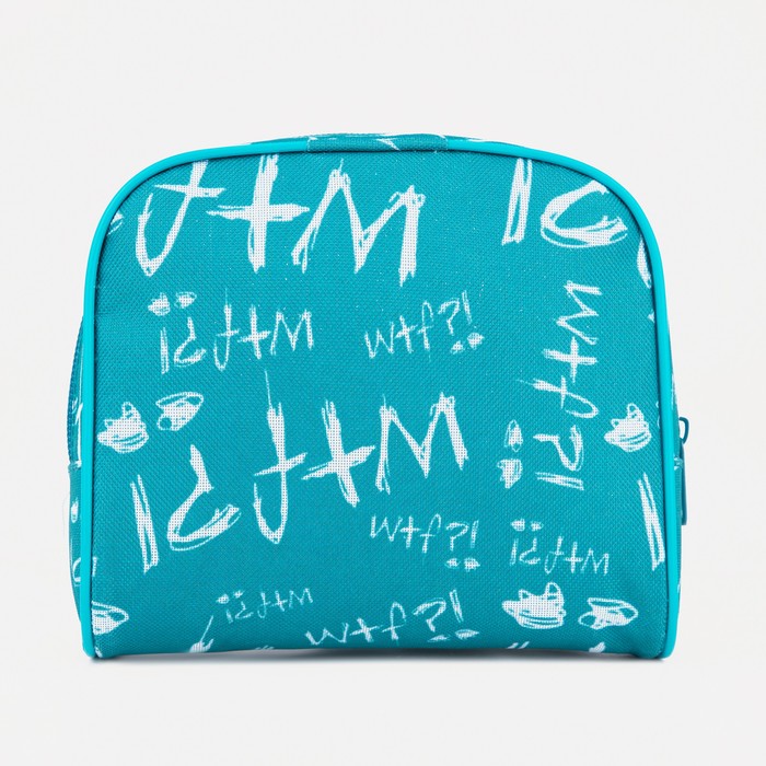 фото Косметичка на молнии, наружный карман, цвет бирюзовый бако текстиль