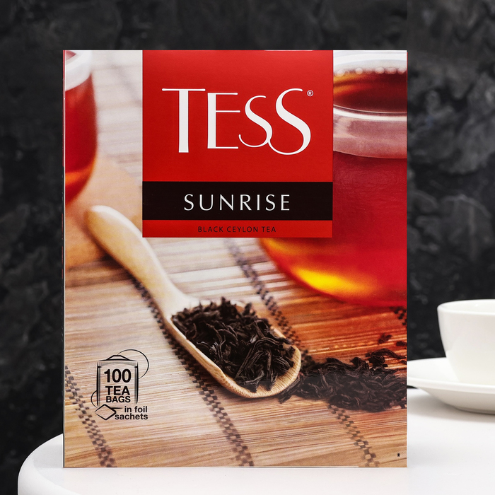 фото Чай тесс sunrise black tea , 100 пак*1,8 гр tess