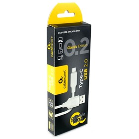 Кабель Cablexpert CCB-USB2-AMCMO2-1MW, Type-C - USB, 3 А, 1 м, быстрая зарядка, белый
Кабель Cablexpert CCB-USB2-AMCMO2-1MW, Type-C - USB, 3 А, 1 м, быстрая зарядка, белый