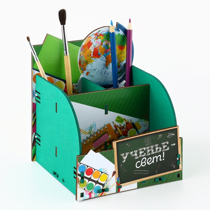 фото Органайзер для канцтоваров "учение-свет!" глобус, 14 х14 х 18 см