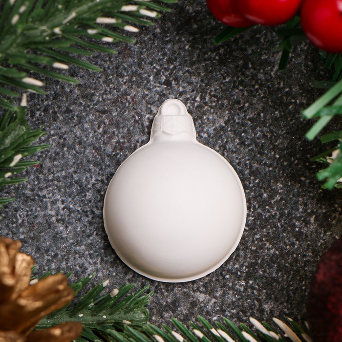 фото Фигура под раскраску "шарик на ёлку" 3х2х4см хорошие сувениры