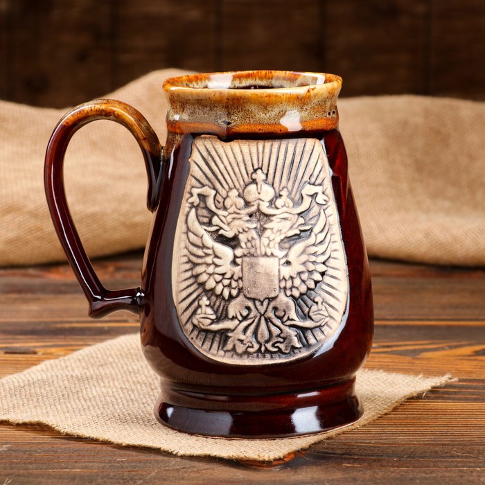 Бокал для пива "Евро Россия", коричневый, 1 л
Бокал для пива "Евро Россия", коричневый, 1 л