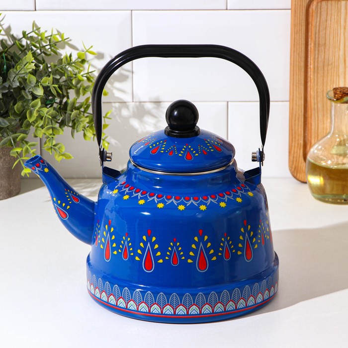 фото Чайник «валенсия», 2,5 л, 24×17×26 см, цвет синий