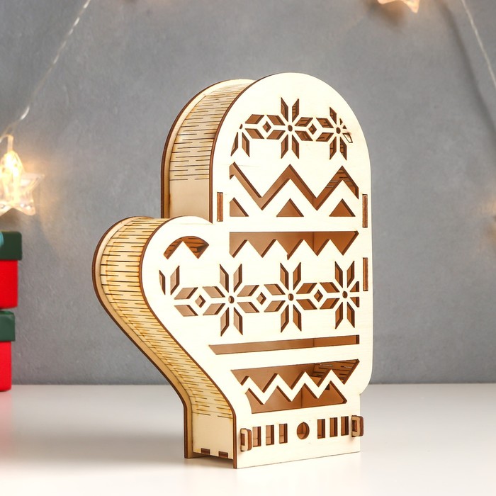 фото Шкатулка "варежка" 21х16х5 см