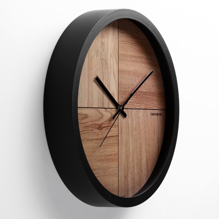 фото Часы настенные, серия: интерьер, плавный ход, d=30.5 см, циферблат 27 см тройка