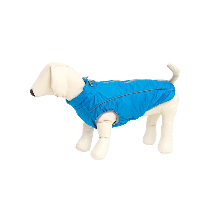 фото Жилет зимний для собак аляска, размер 30 (дс 28-30, ог 42-50, ог до 32 см), голубой osso fashion