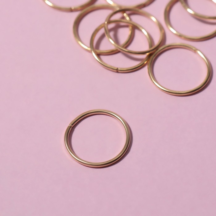 фото Пирсинг для волос «кольца», d = 1,4 см, 10 шт, цвет золотистый queen fair