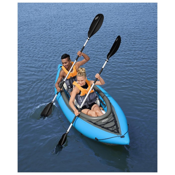 фото Байдарка cove champion x2 kayak, 331 х 88 см, 2 весла, ласты, ручной насос, 65131 bestway
